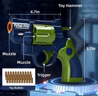 Soft Bullet Shell Ejection Revolver Gun Toy